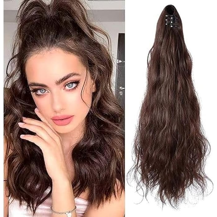 DILLARDS Hair Extension Light Brown Synthetic Fiber Heat Fiber Ponytail Wig Suitable For Daily Wear And Daily Looks Easy Installation - Image 2